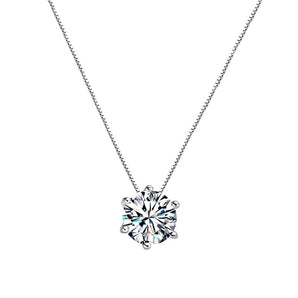 Single diamond necklace women