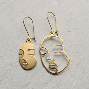 Personality Couple Earrings Fashion Alloy Jewelry